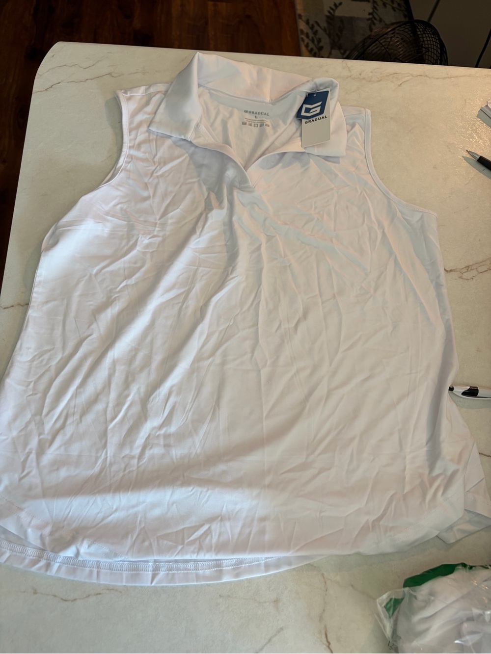 G/FORE Women's Sleeveless Collared Golf Tank Top - White